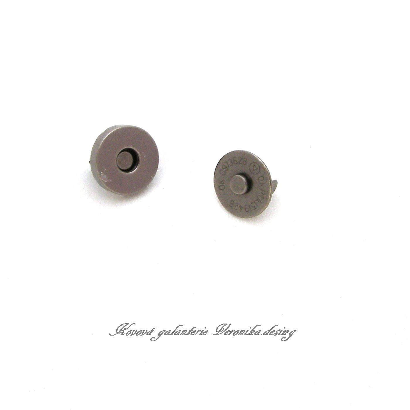 Magnetický buldok - 18mm černý nikl