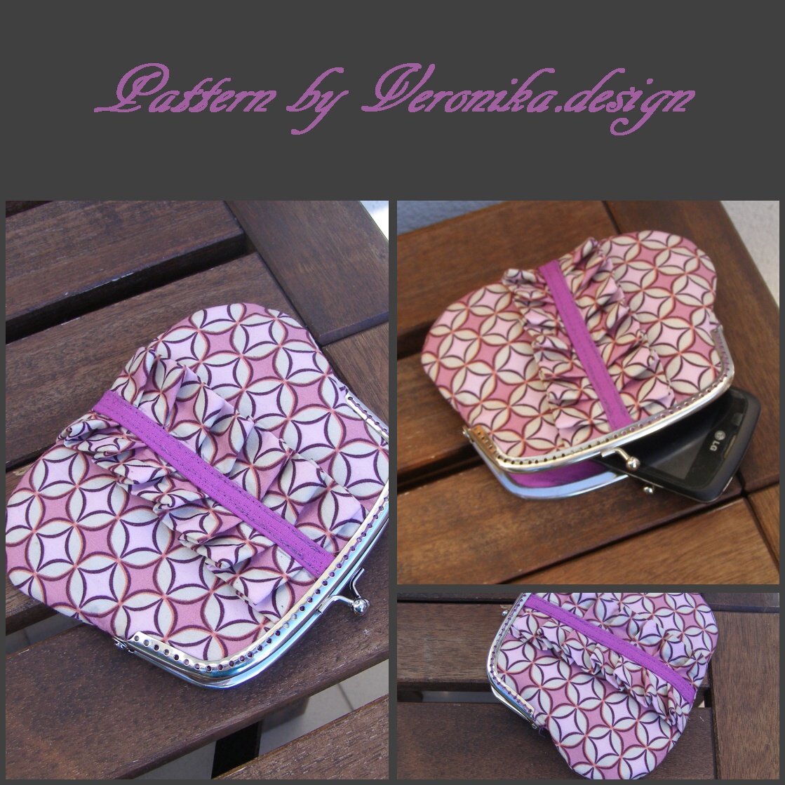 Našívací rámeček peněženkový nikl 13 cm