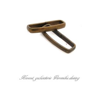 Galanterní vsuvka B 30 mm staromosaz
