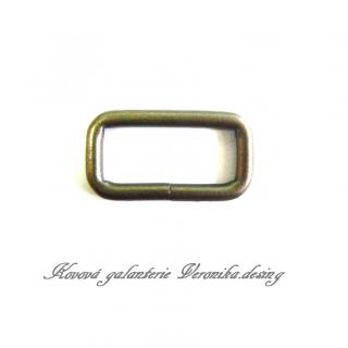 Galanterní vsuvka 30 mm staromosaz nízká