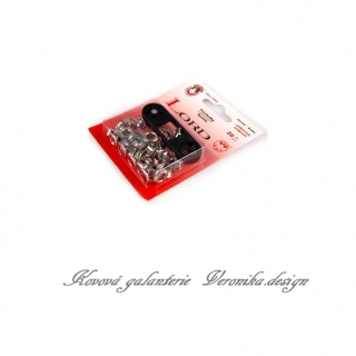 Sada průchodek 5,5x5 mm - nikl malé
